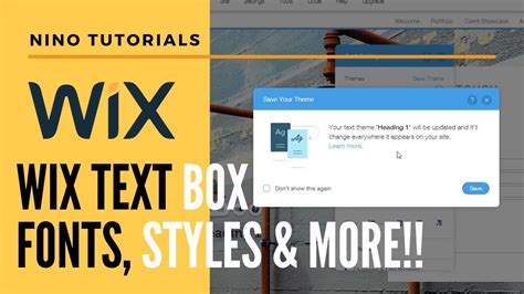 Wix Text Box Wix For Beginners Wix Tutorial YouTube