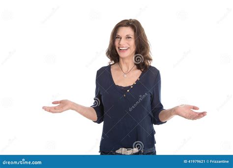 Happy Mature Isolated Woman Change Of Life Stock Image Image Of Gladness Arguments