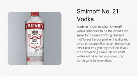 Top 6 Best Vodka Brands In Australia | Vodka brands, Best vodka brands ...