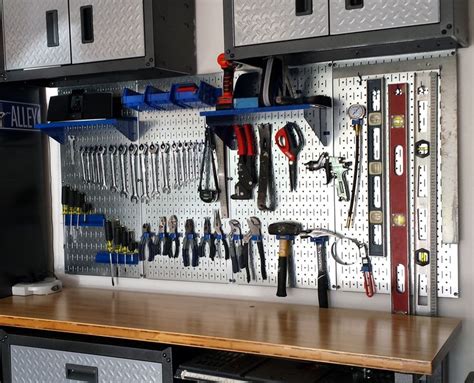 Wall Control Metal Pegboard For Garage Tool Storage And Organization