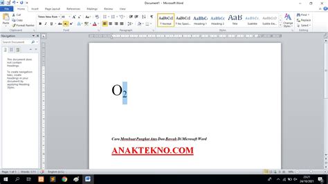 Cara Membuat Pangkat Atas Dan Bawah Di Microsoft Word