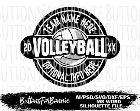 Volleyball Svg Volleyball Team Svg Vector Template Cutting - Etsy