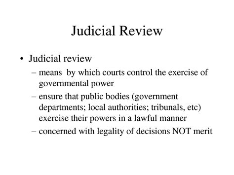 Judicial Review The United States Constitution