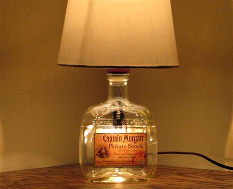 Liquor Bottle Table Lamp Captain Morgan Private Stock Two