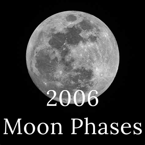 2006 Moon Phases Lunar Phases Calendar For 2006 The Lunaologist