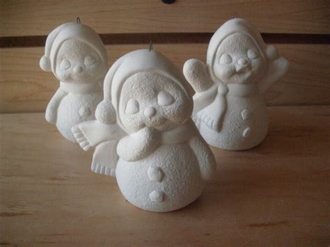 Unpainted Ceramic Bisque Ready To Paint First Christmas Set Etsy