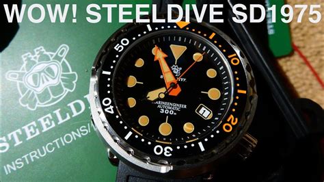 STEELDIVE SD1975 Diver's Watch - YouTube