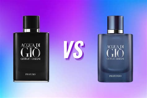 Acqua Di Gio Profumo Vs Acqua Di Gio Profondo My Armani Comparison