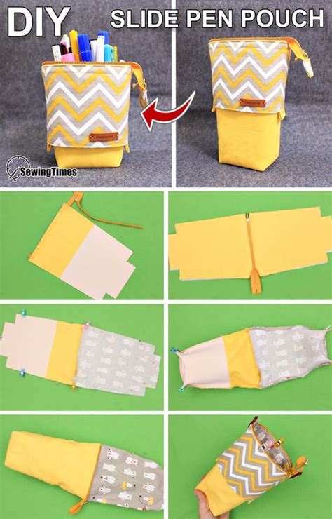 Diy Slide Pen Pouch 필통만들기 Stand Pencil Case Sewing Tutorial Fun