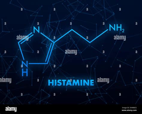 Histamine Concept Chemical Formula Icon Label Text Font Vector
