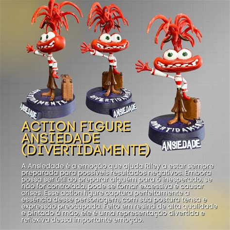 Ansiedade Divertidamente - Boneco 18cm Action Figure | Elo7