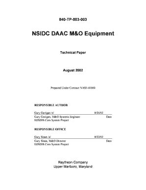 Fillable Online Edhs1 Gsfc Nasa NSIDC DAAC MO Equipment NASA Edhs1