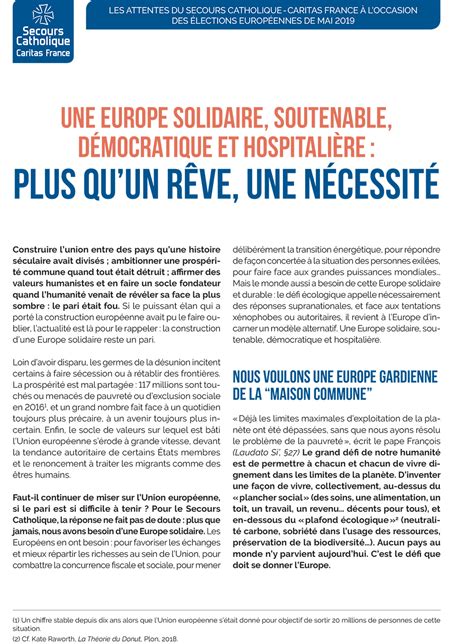 Une Europe solidaire soutenable démocratique et hospitalière plus