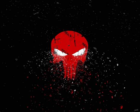 Download Red Punisher Logo Art Wallpaper
