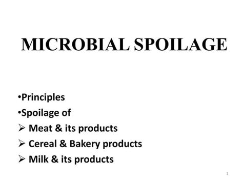 Microbial Spoilage Of Milk And Milk Product