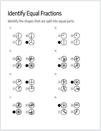 Fraction Worksheets Generator