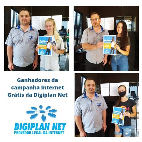 Ganhadores da campanha Internet Grátis da Digiplan Net DigiplanNet