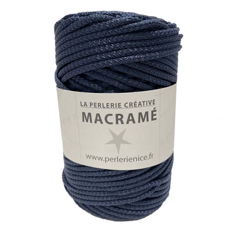 Corde pour macramé et crochet Bobine de 100 mètres bleu marine