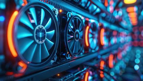 Closeup Of Graphic Cards In A Computer Server Premium Ai Generated Image
