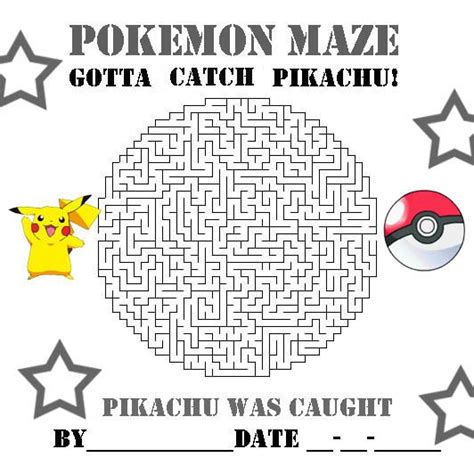 Printable Pokemon Activity Sheets