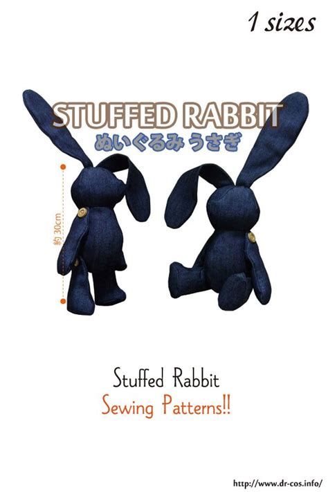 Stuffed Rabbit Sewing Patterns Printable Sewing Patterns Sewing