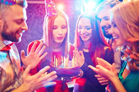 Friends Birthday Party Stock Image Image Of Group Lifestyle 89598337