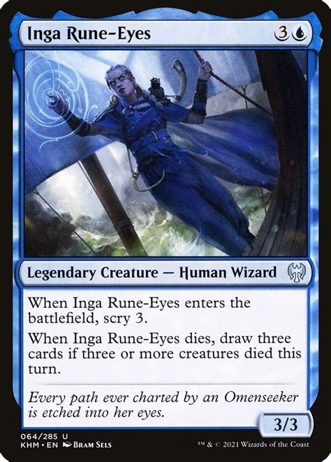 Inga Rune Eyes • Legendary Creature — Human Wizard Kaldheim Mtg Assist