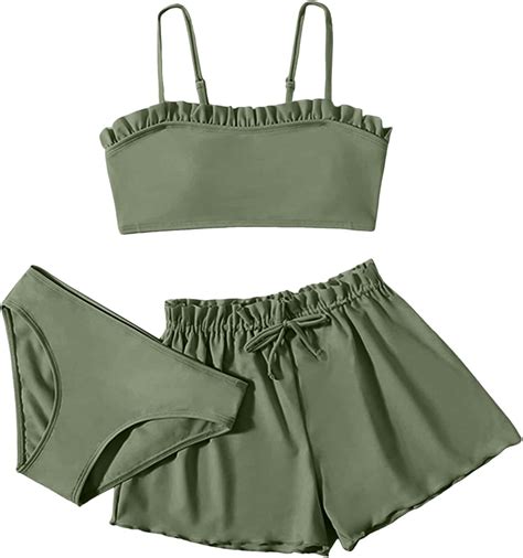 Maillot De Bain Pi Ces Pour Petite Fille Bikini Solide