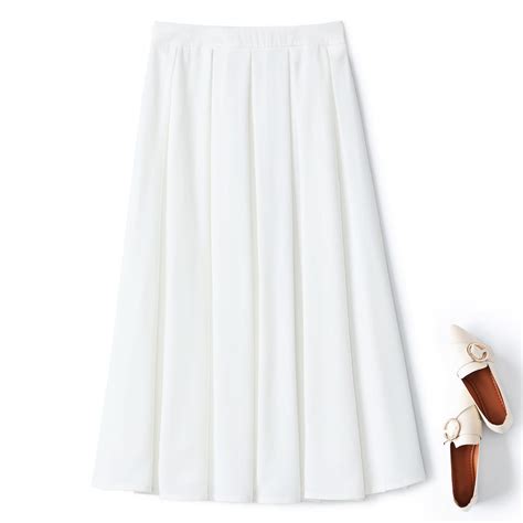 Nyla Plus Size Pleats Midi Skirt Hello Curve