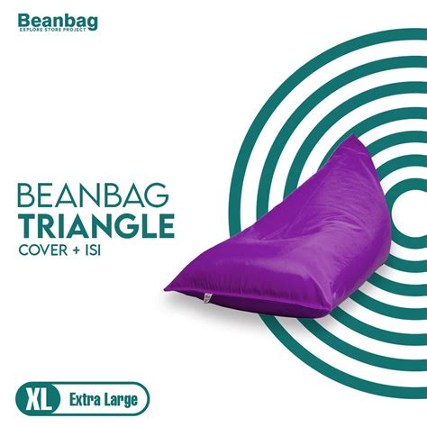 Jual Bean Bag Triangle Waterproof Bean Bag Extra Large Plus Isi Sofa