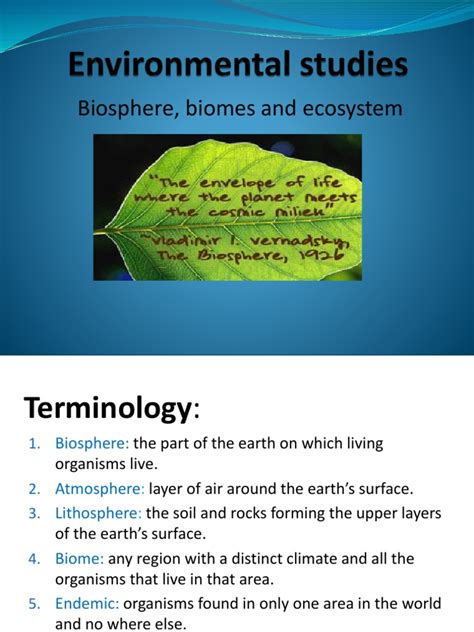 Biosphere, Biomes and Enviromental Studies | PDF | Earth | Wetland