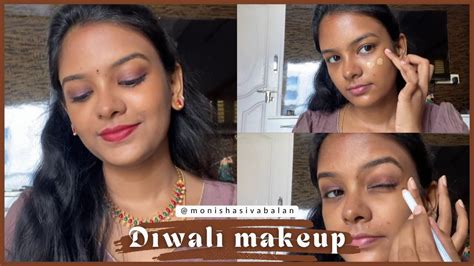 Simple Diwali Makeup Look Smoky Eyes Bold Lips Glowing Diwali