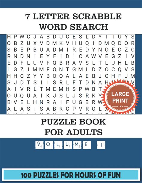 7 Letter Scrabble Word Search Puzzle Book For Adults Volume 1 100 Word Find Puzzles For