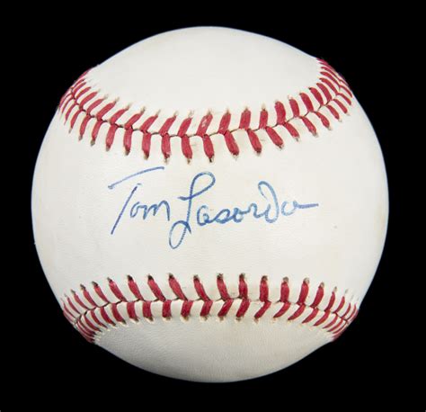 Tom Lasorda Signed Baseball