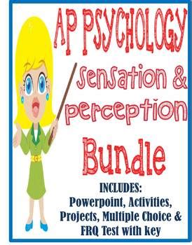 AP Psychology Sensation Perception Unit BUNDLE Powerpoints Activities