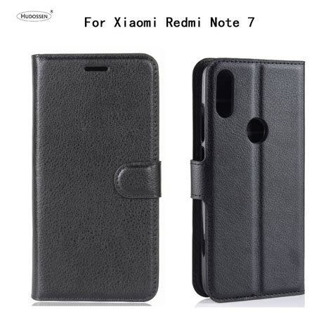 Hudossen Para Xiaomi Redmi Note 7 De Lujo Flip Case Funda Trasera De Cuero Pu Coque Para Redmi