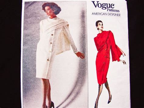 1980s Vogue Designer Pattern Bill Blass Size 8 10 12 Uncut Etsy Vogue Pattern Vogue