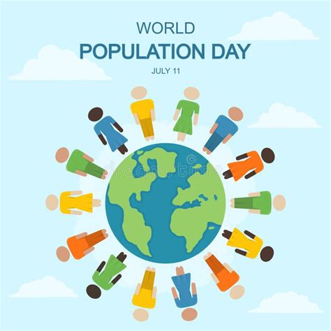 World Population Day 11 July Stock Vector Illustration Of Happy