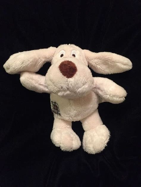 Next Puppy Dog Soft Toy Beige Cream Patch Stitch Plush Comforter Hug