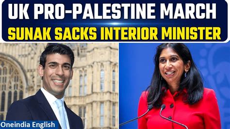 Israel Hamas PM Rishi Sunak Sacks UK Interior Minister Over Pro