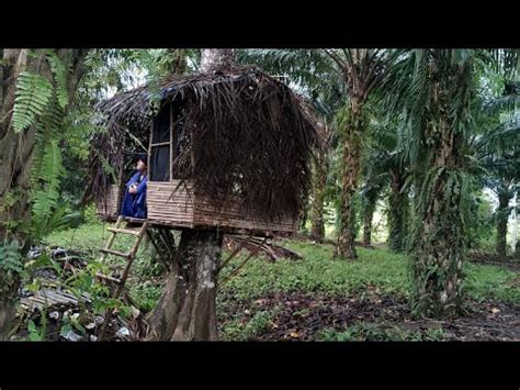 Solo Camping Di Rumah Pohon Dan Di Sertai Hujan Deras Membuat Saya Jadi