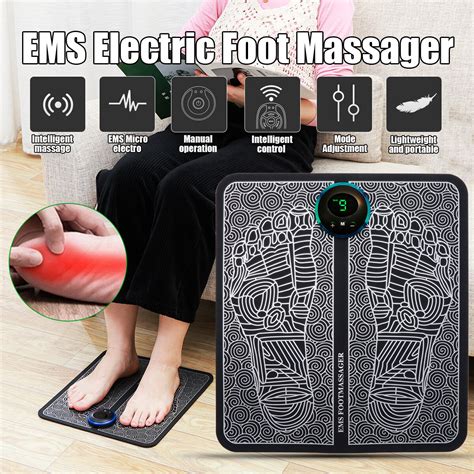 Electric Ems Foot Massager Massage Mat Foot Muscle Stimulator Improve