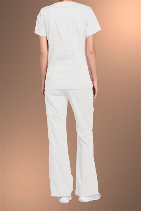 Cherokee Core Stretch Womens Mock Wrap Scrub Top 4728