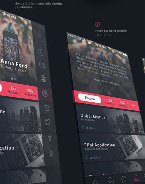 Mobile App Design Inspiration Behance Plus Designbeep