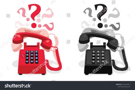 Ringing Stationary Retro Phone Button Keypad Stock Vector Royalty Free