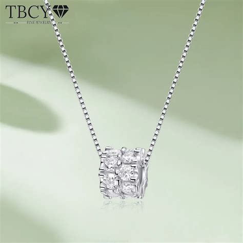 Tbcyd Cttw D Color Moissanite Necklace Pendant For Women S Silver