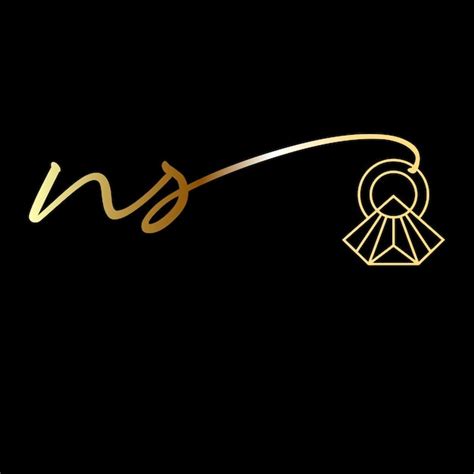 Premium Vector Ns Initial Logo Wedding Handwriting Jewelry Logo
