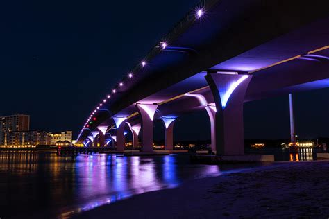 Lesner Bridge At Night Photograph By Amy Jackson