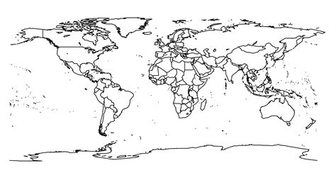 Carte du monde à colorier par pays tout degorgement