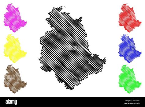 Umbria Autonomous Region Of Italy Map Vector Illustration Scribble